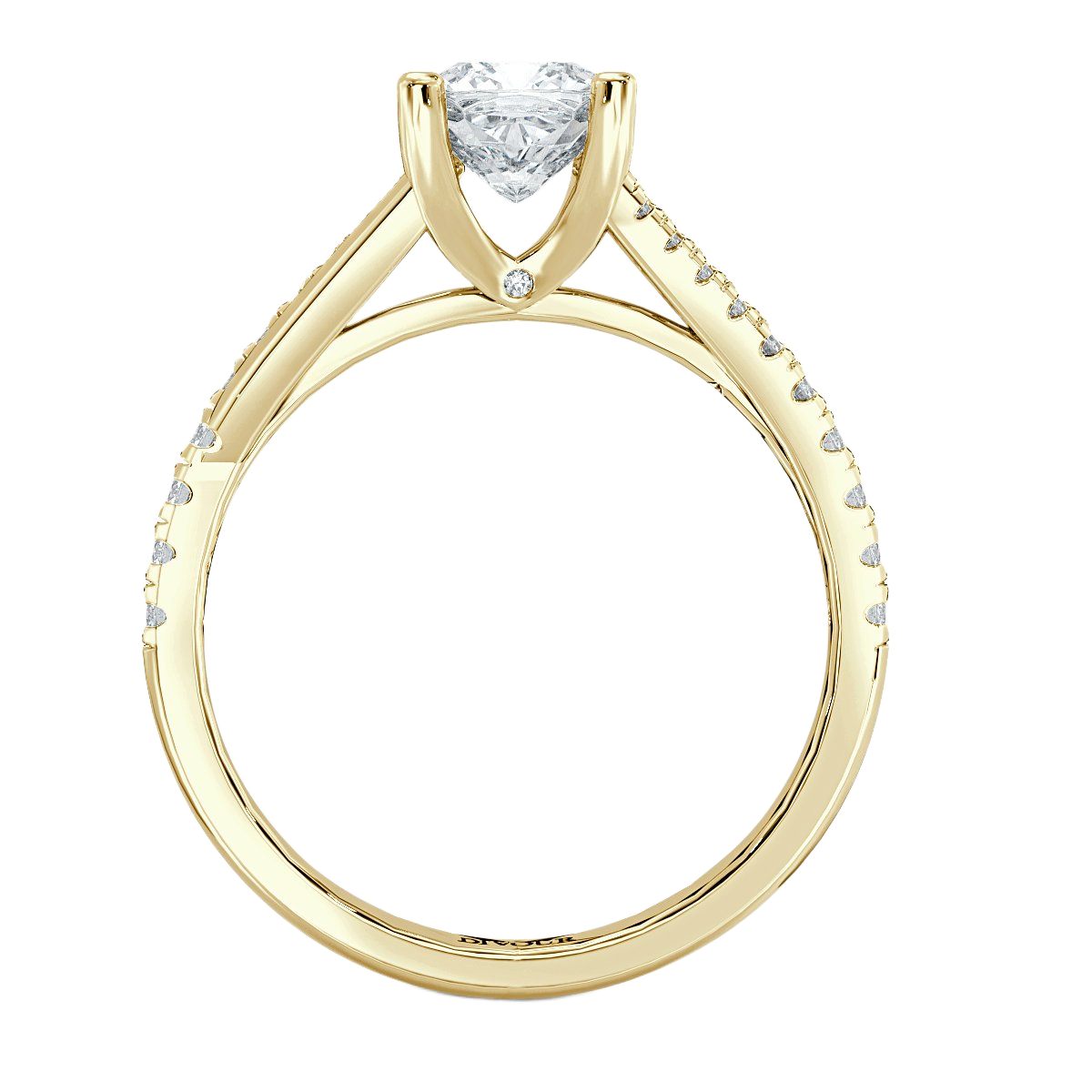 Split Shank Asscher Vintage Engagement Ring