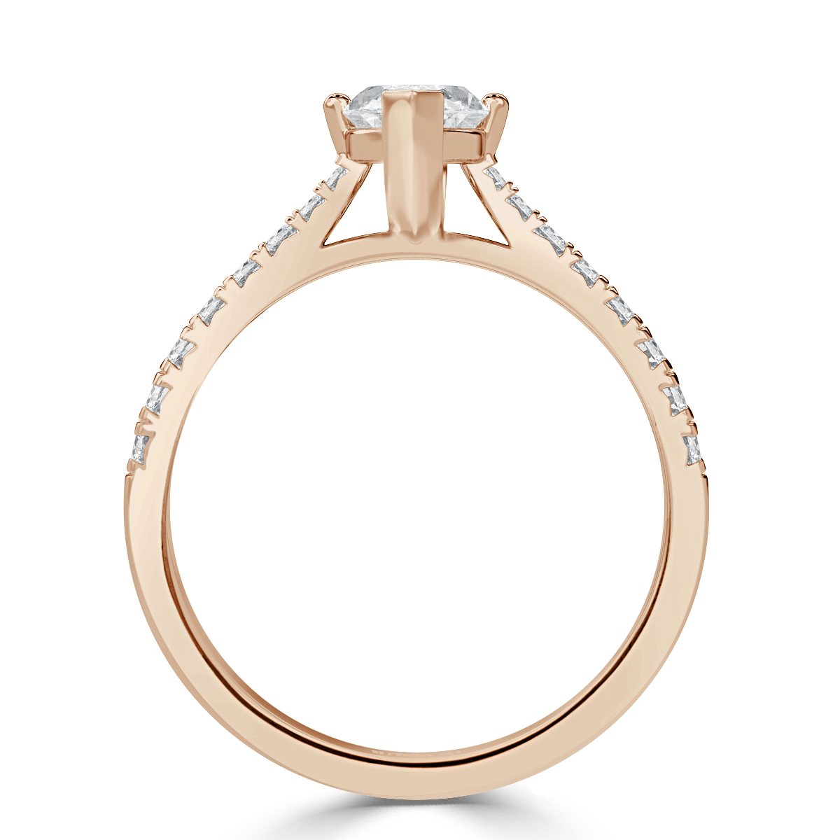 Micro Set Marquise Diamond Engagement Ring