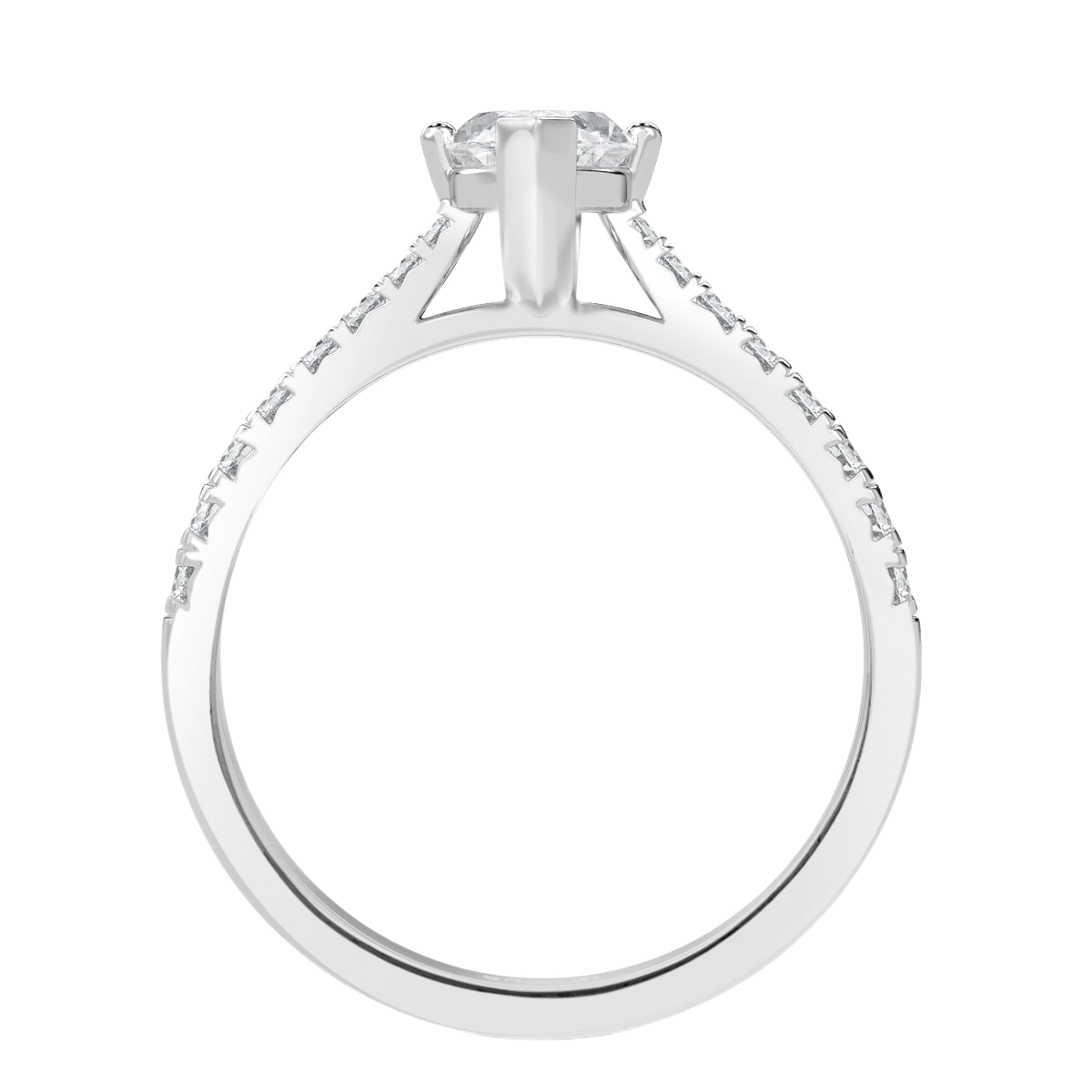 Micro Set Marquise Diamond Engagement Ring