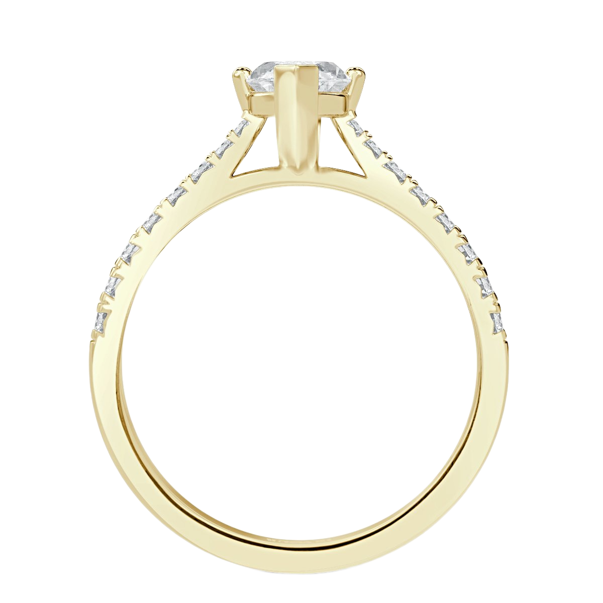 Micro Set Marquise Diamond Engagement Ring