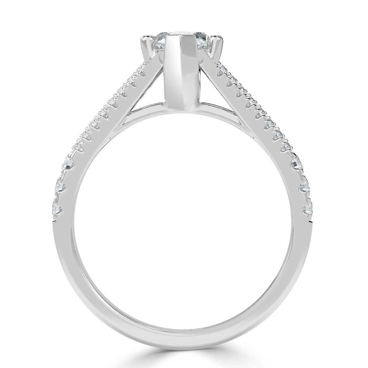 Split Shank Marquise Diamond Engagement Ring