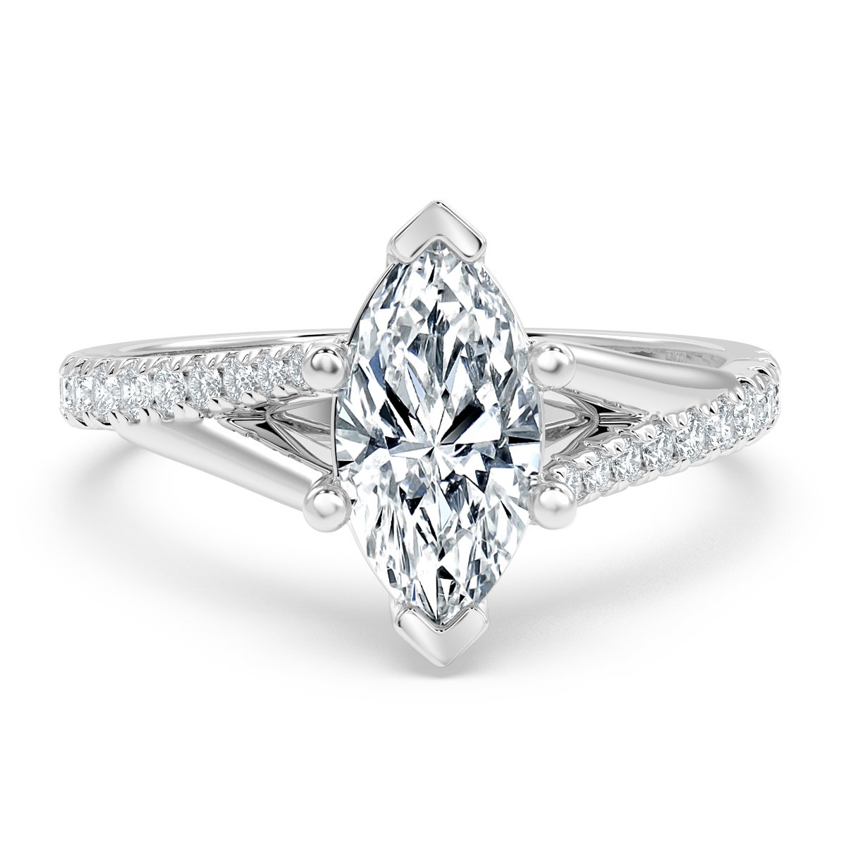 Marquise Diamond Promise Engagement Ring