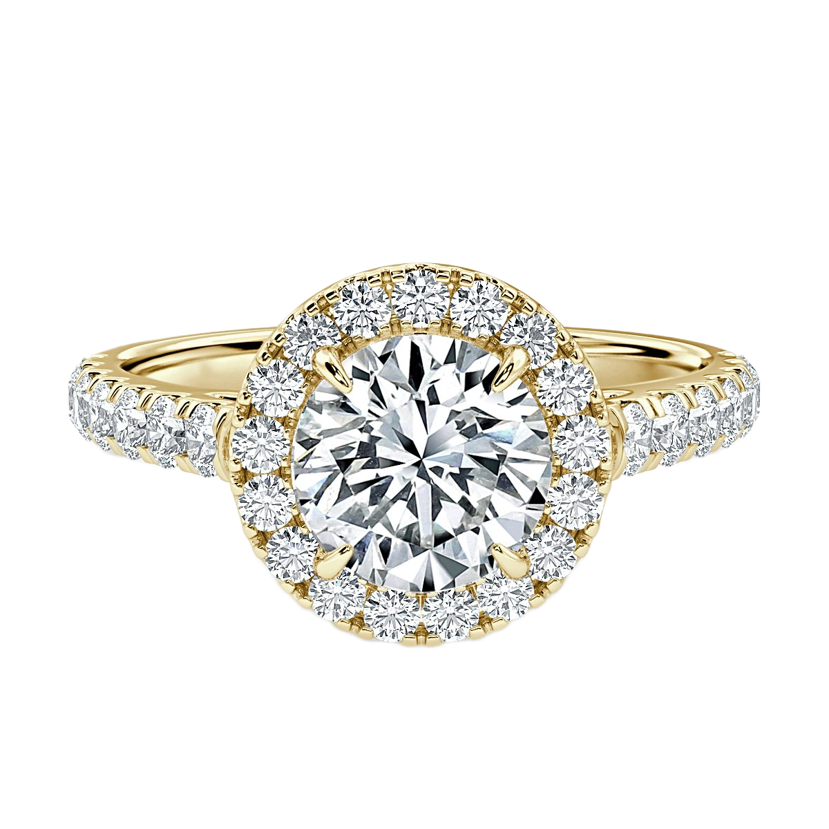 Forever Round Diamond Halo Engagement Ring