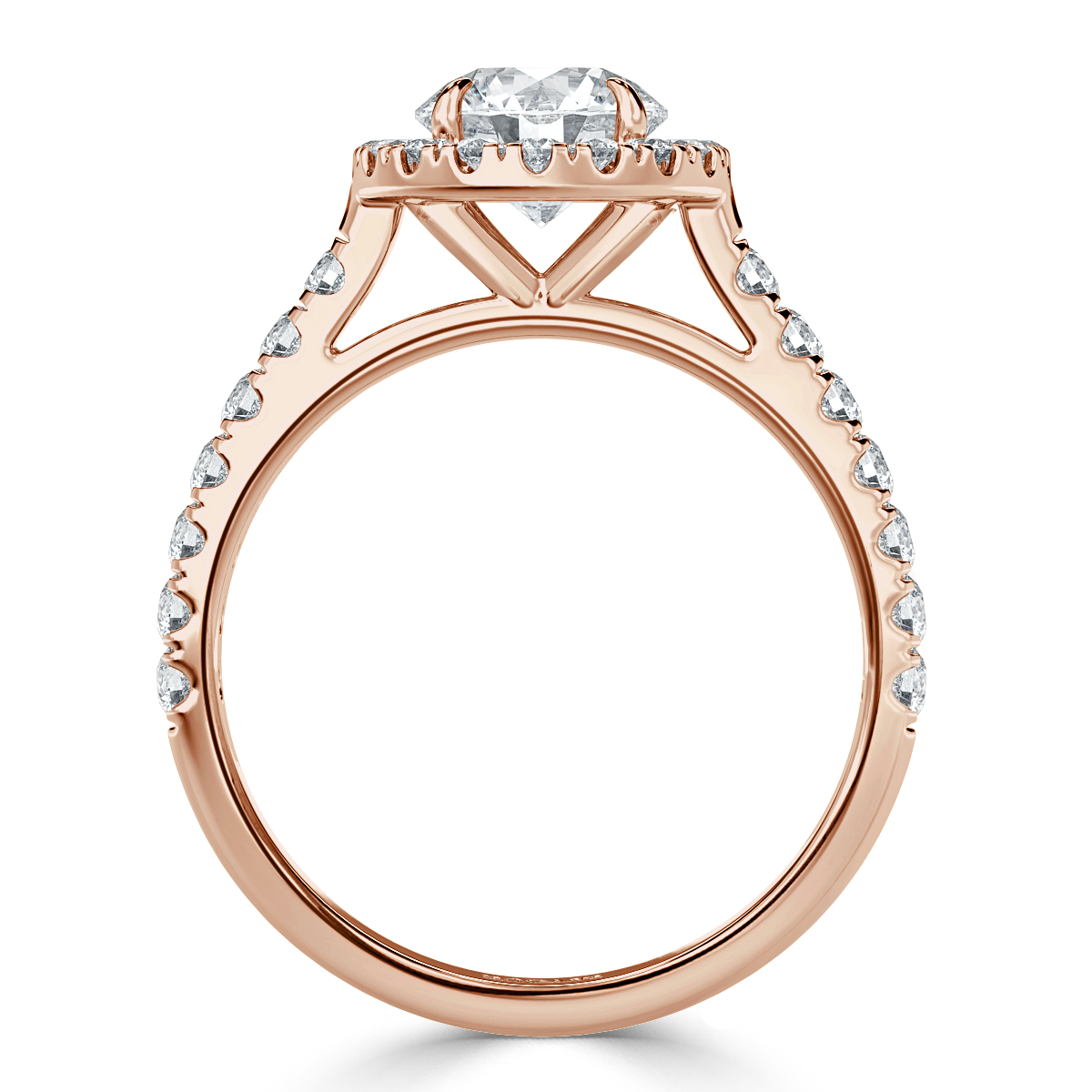 Forever Round Diamond Halo Engagement Ring