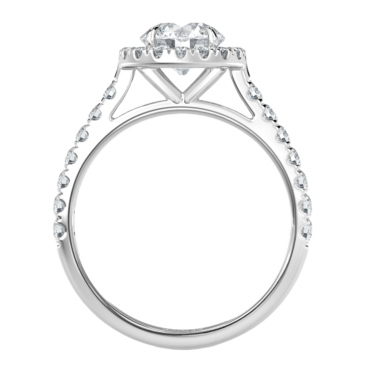 Forever Round Diamond Halo Engagement Ring