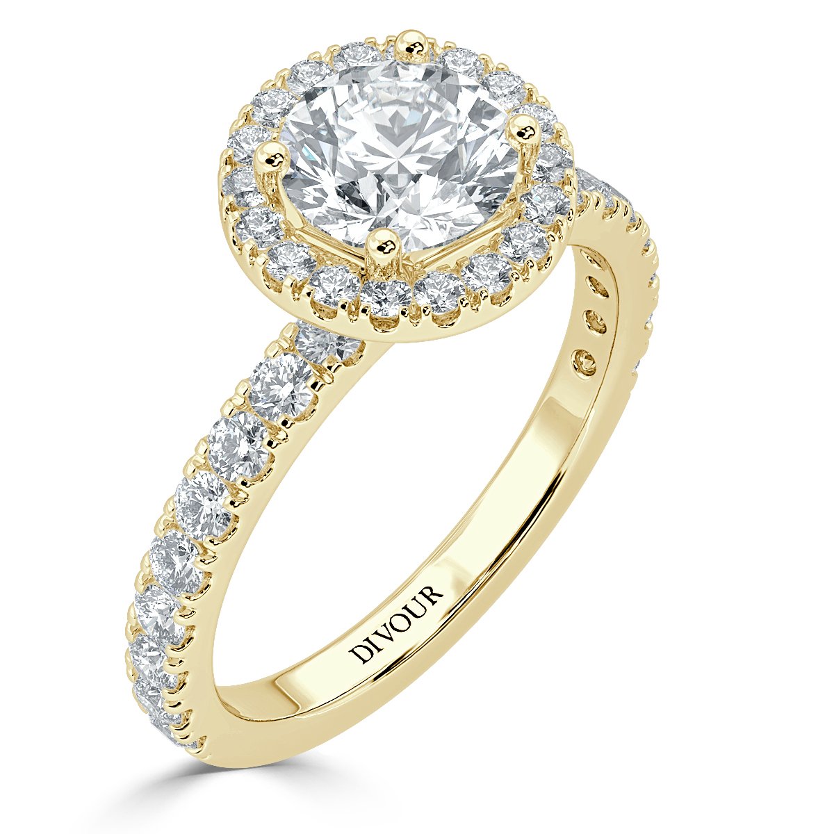 Forever Round Diamond Halo Engagement Ring