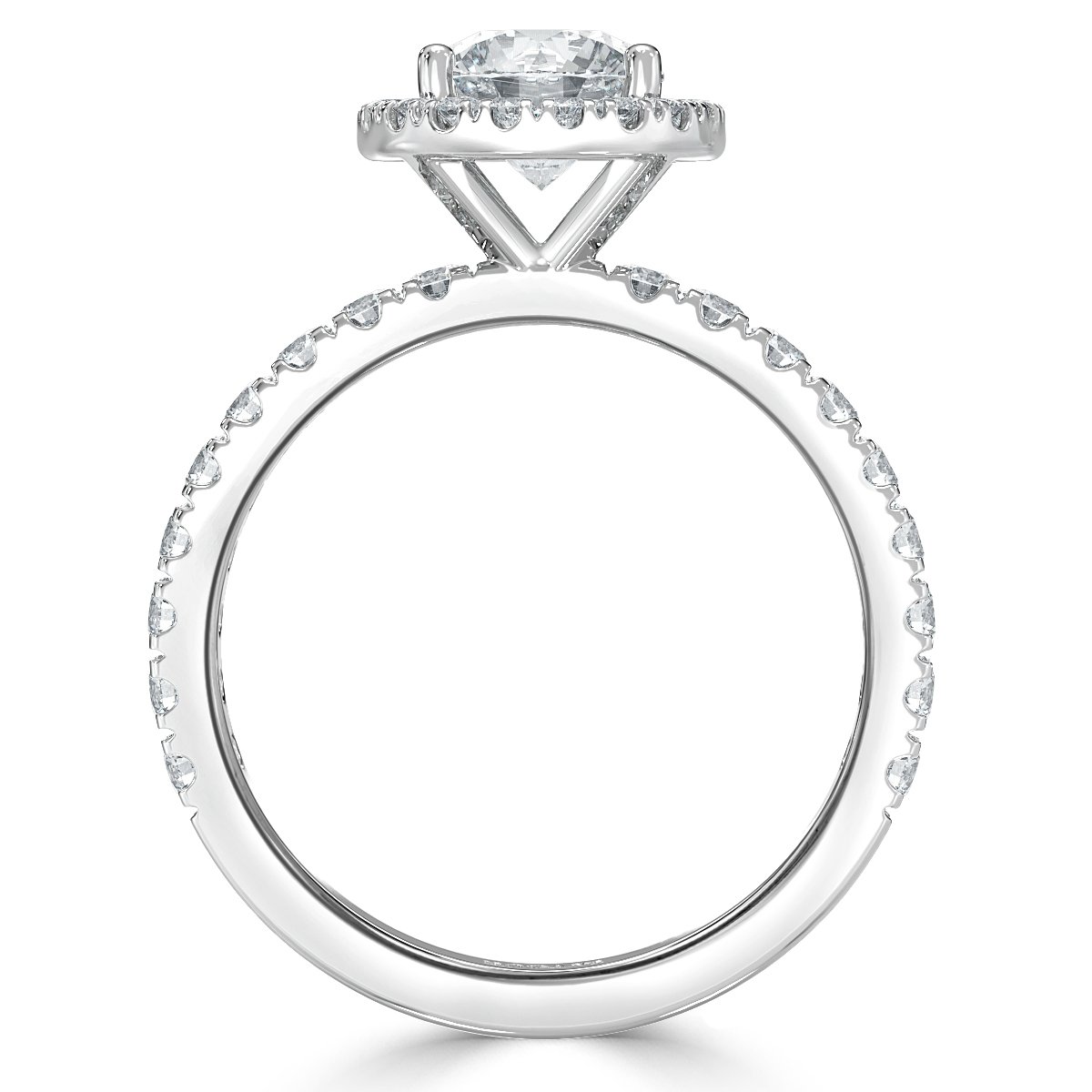 Forever Round Diamond Halo Engagement Ring