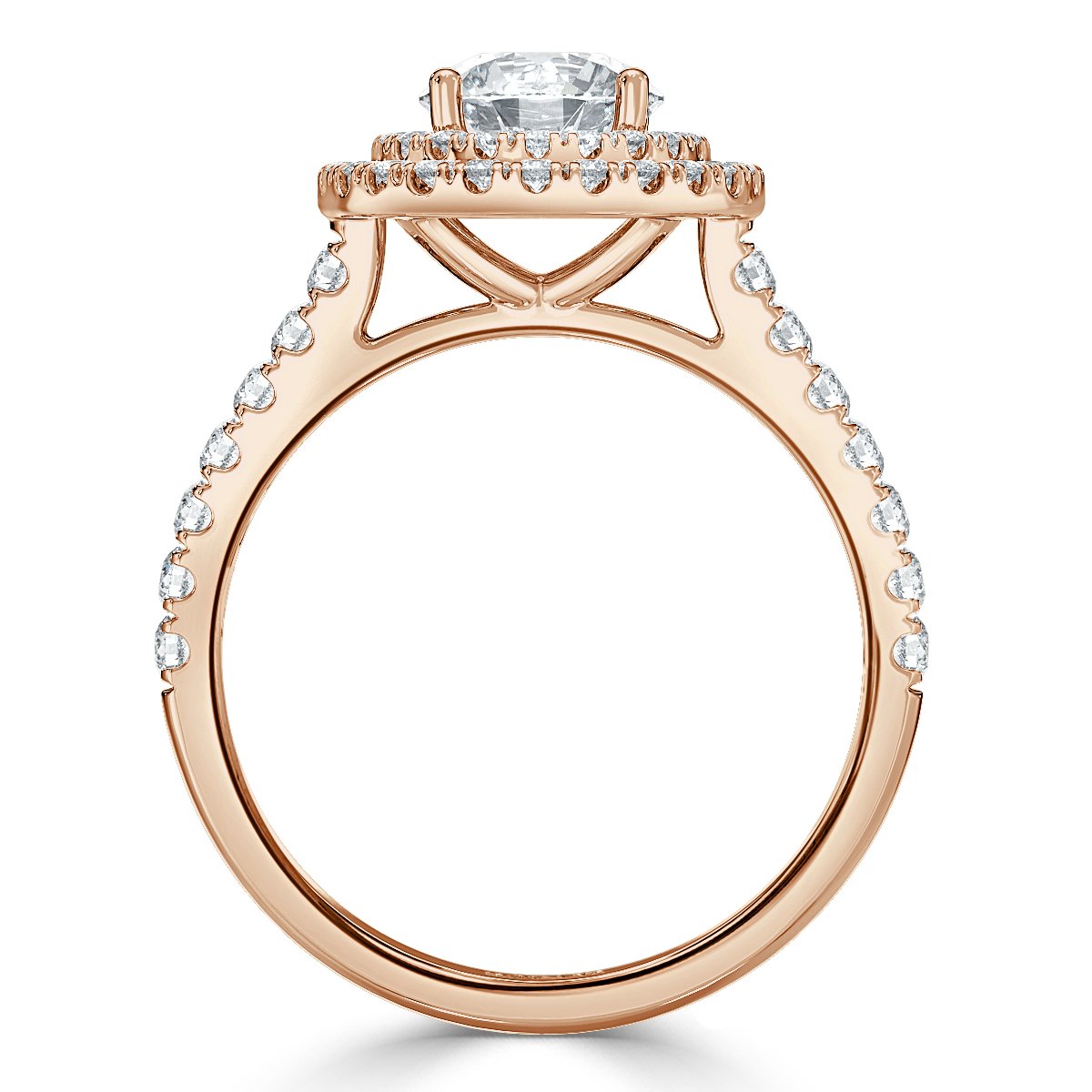 Grande Round Diamond Double Halo Ring