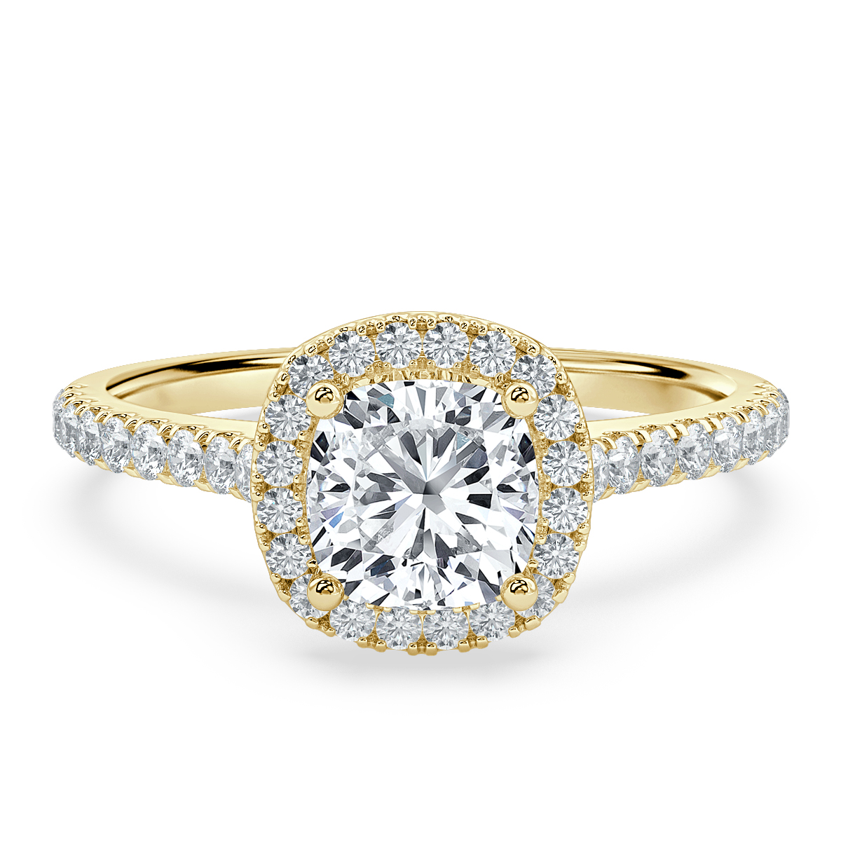 Forever Cushion Diamond Halo Engagement Ring