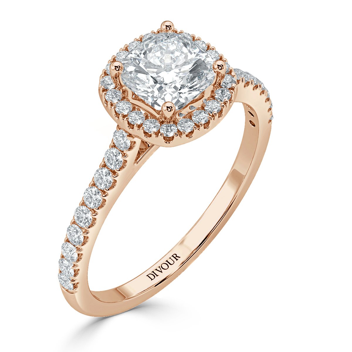 Forever Cushion Diamond Halo Engagement Ring