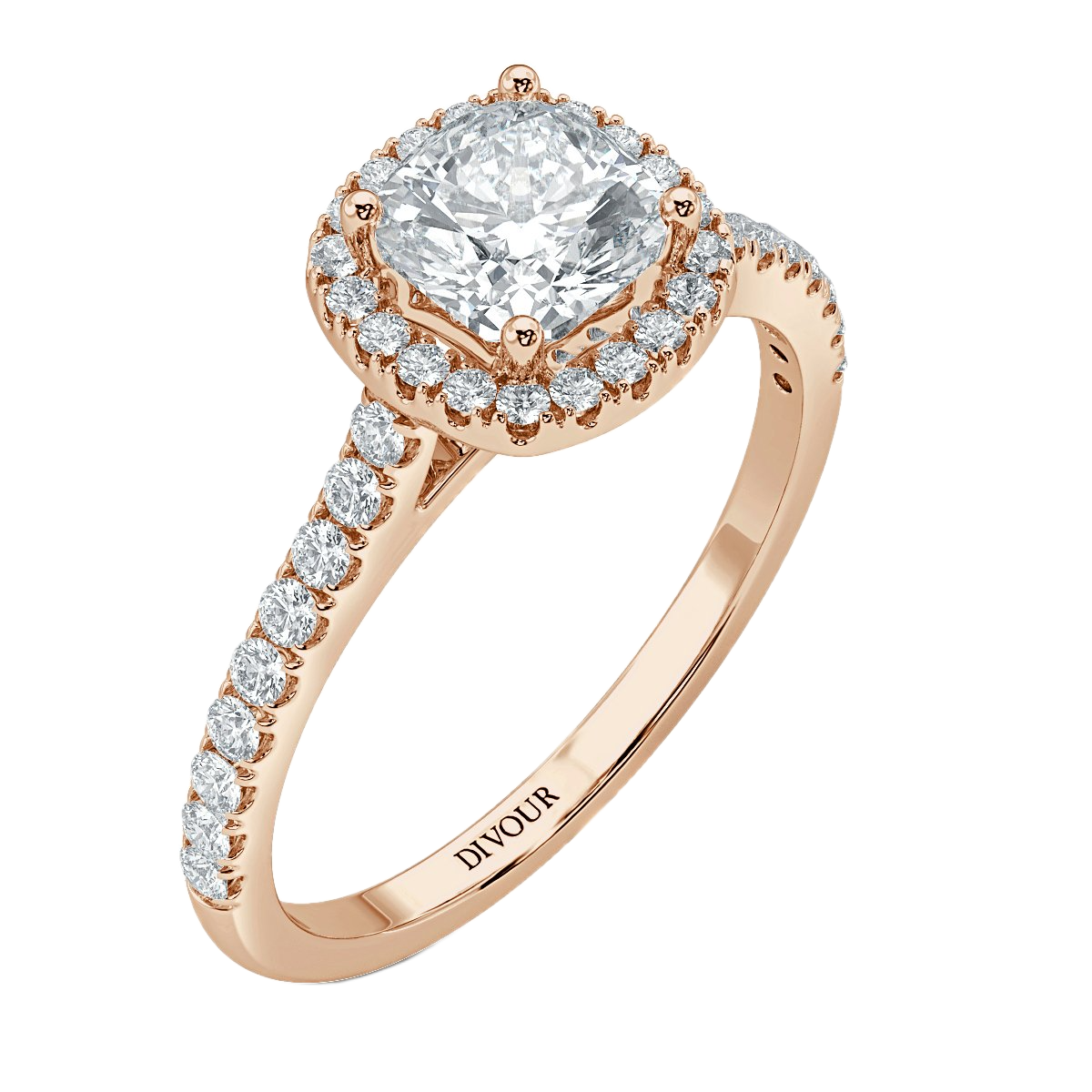Forever Cushion Diamond Halo Engagement Ring