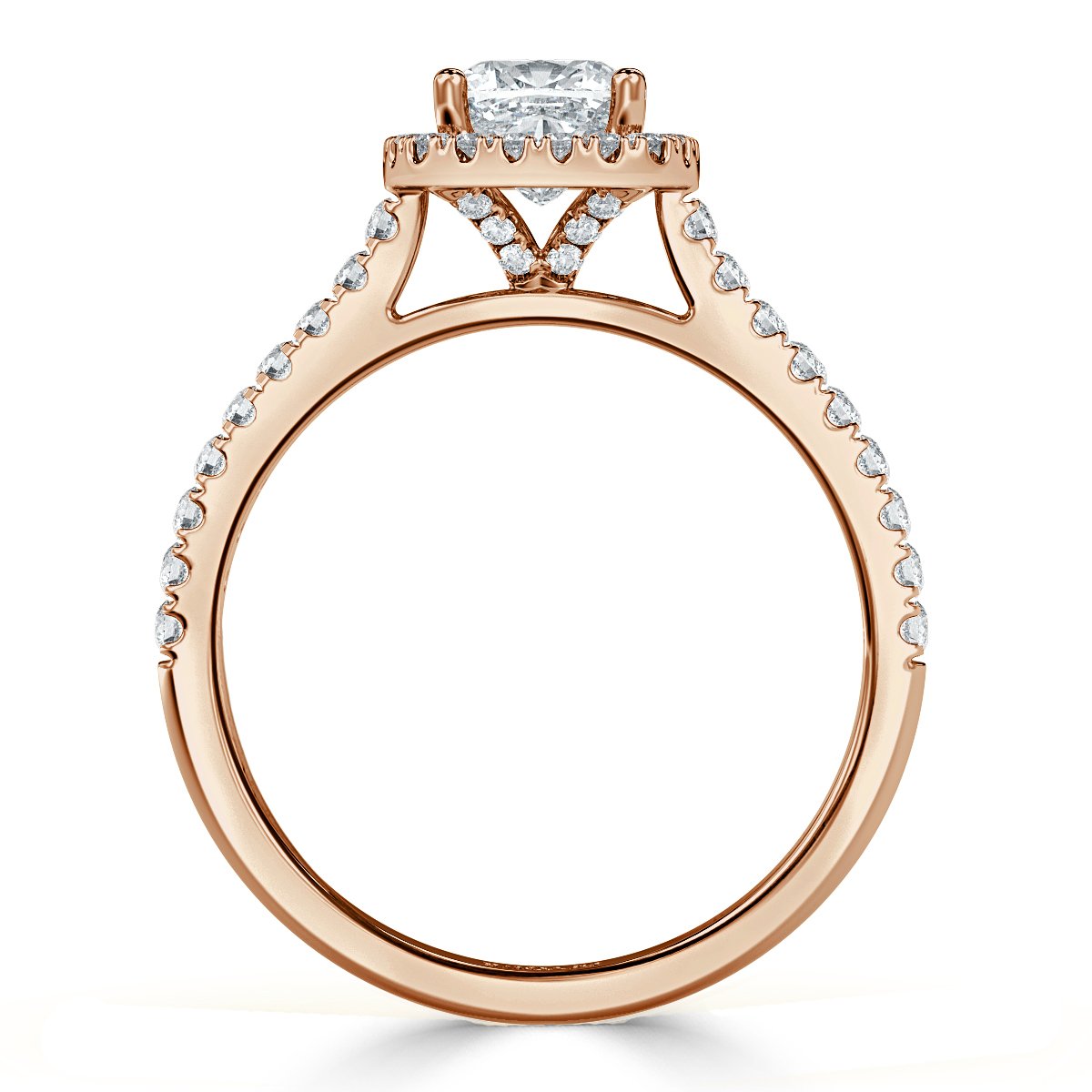 Forever Cushion Diamond Halo Engagement Ring