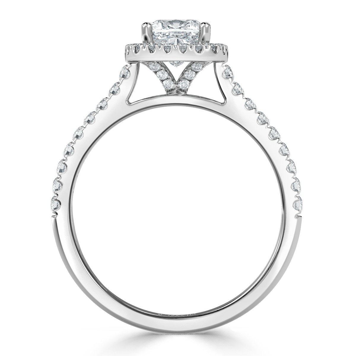 Forever Cushion Diamond Halo Engagement Ring