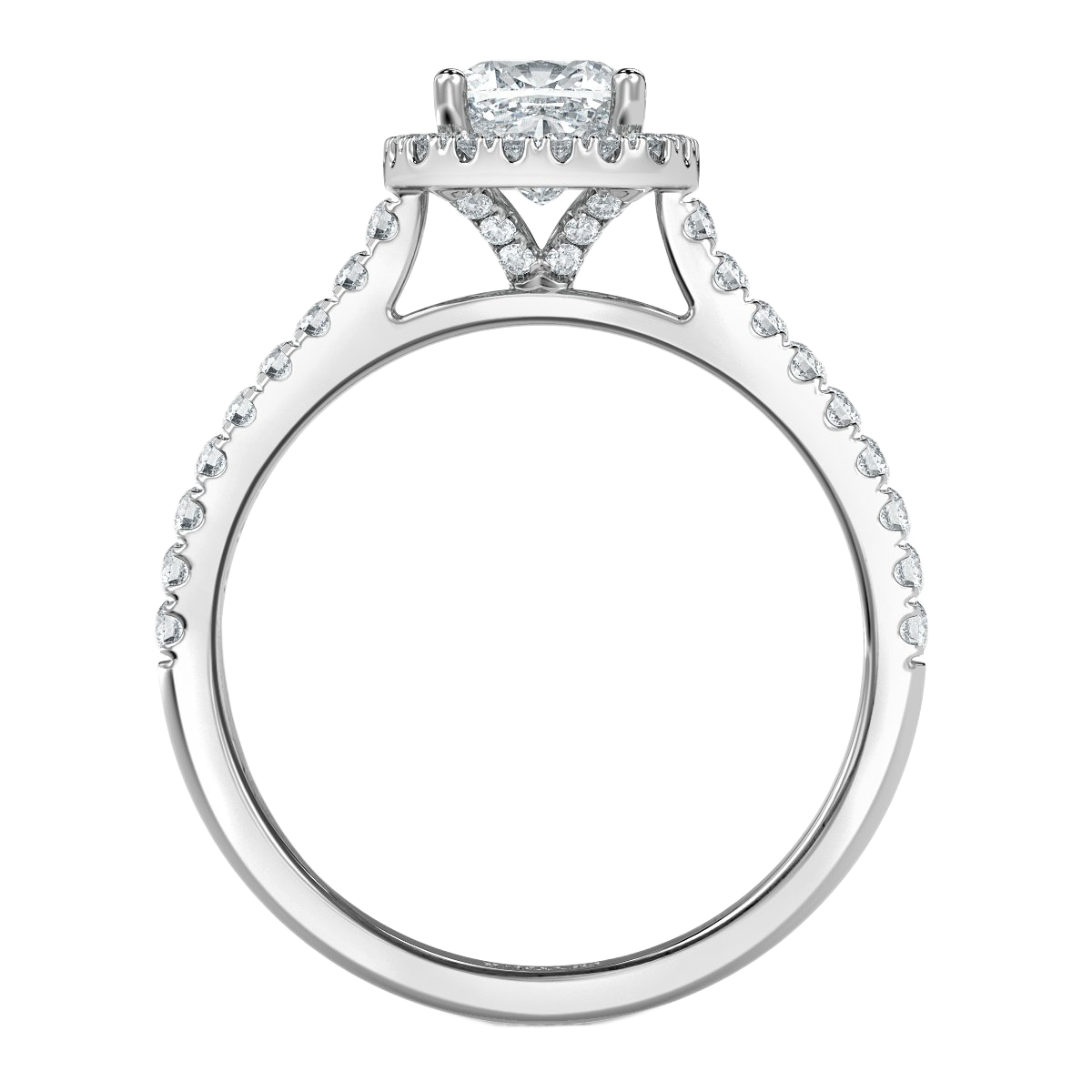 Forever Cushion Diamond Halo Engagement Ring