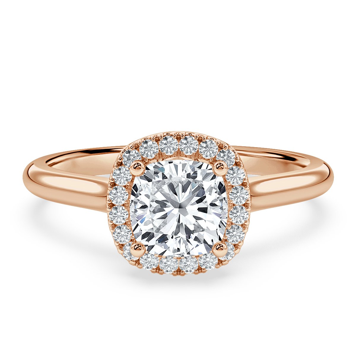 Classic Cushion Diamond Halo Engagement Ring