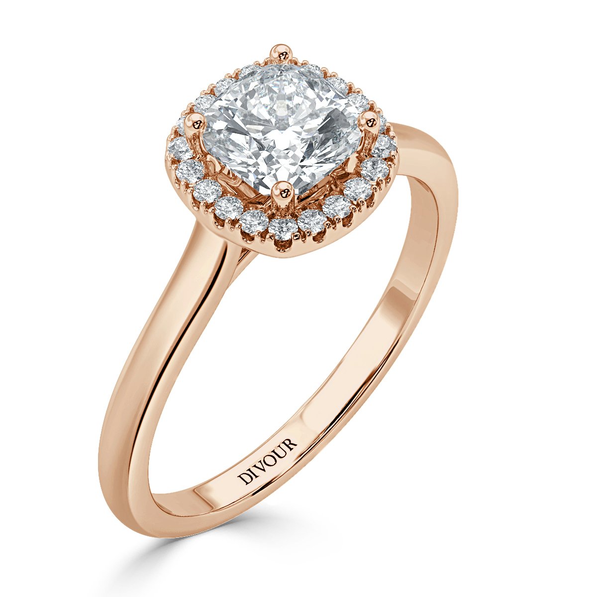 Classic Cushion Diamond Halo Engagement Ring