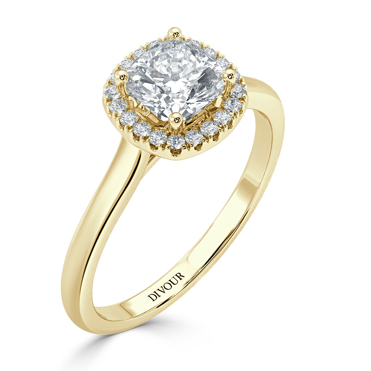 Classic Cushion Diamond Halo Engagement Ring