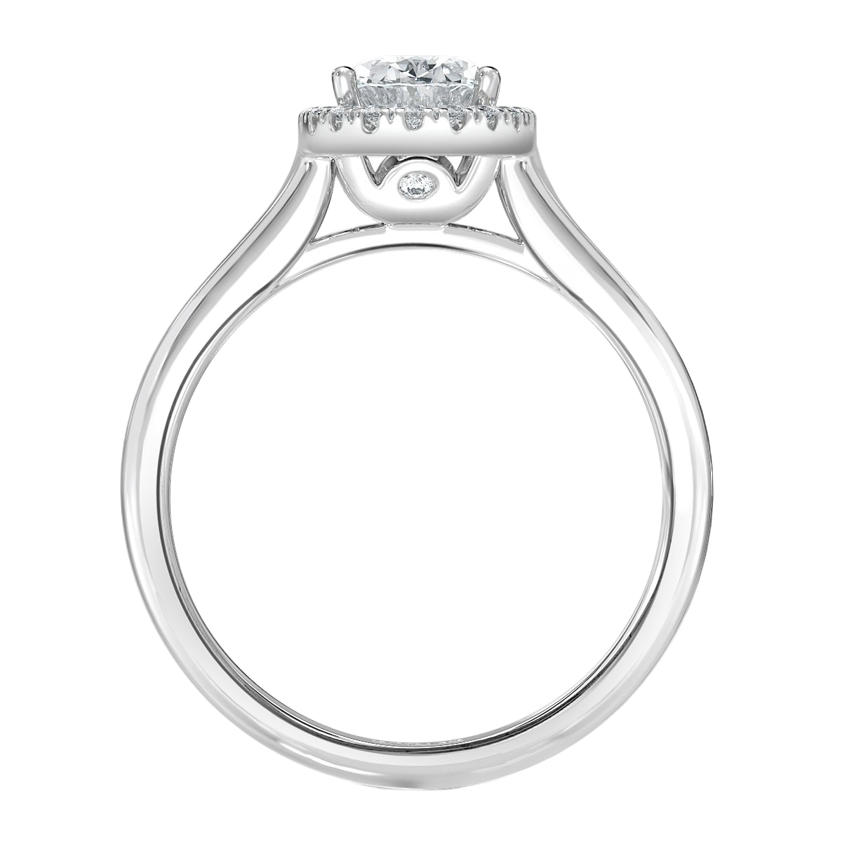 Classic Oval Diamond Halo Engagement Ring