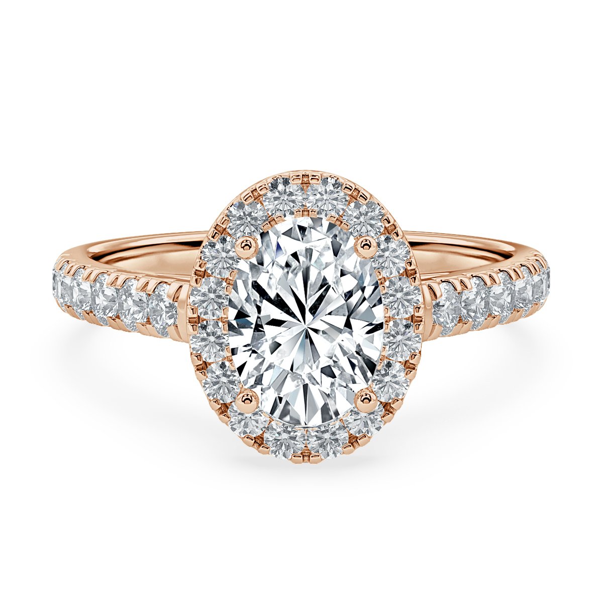 Forever Oval Diamond Halo Engagement Ring