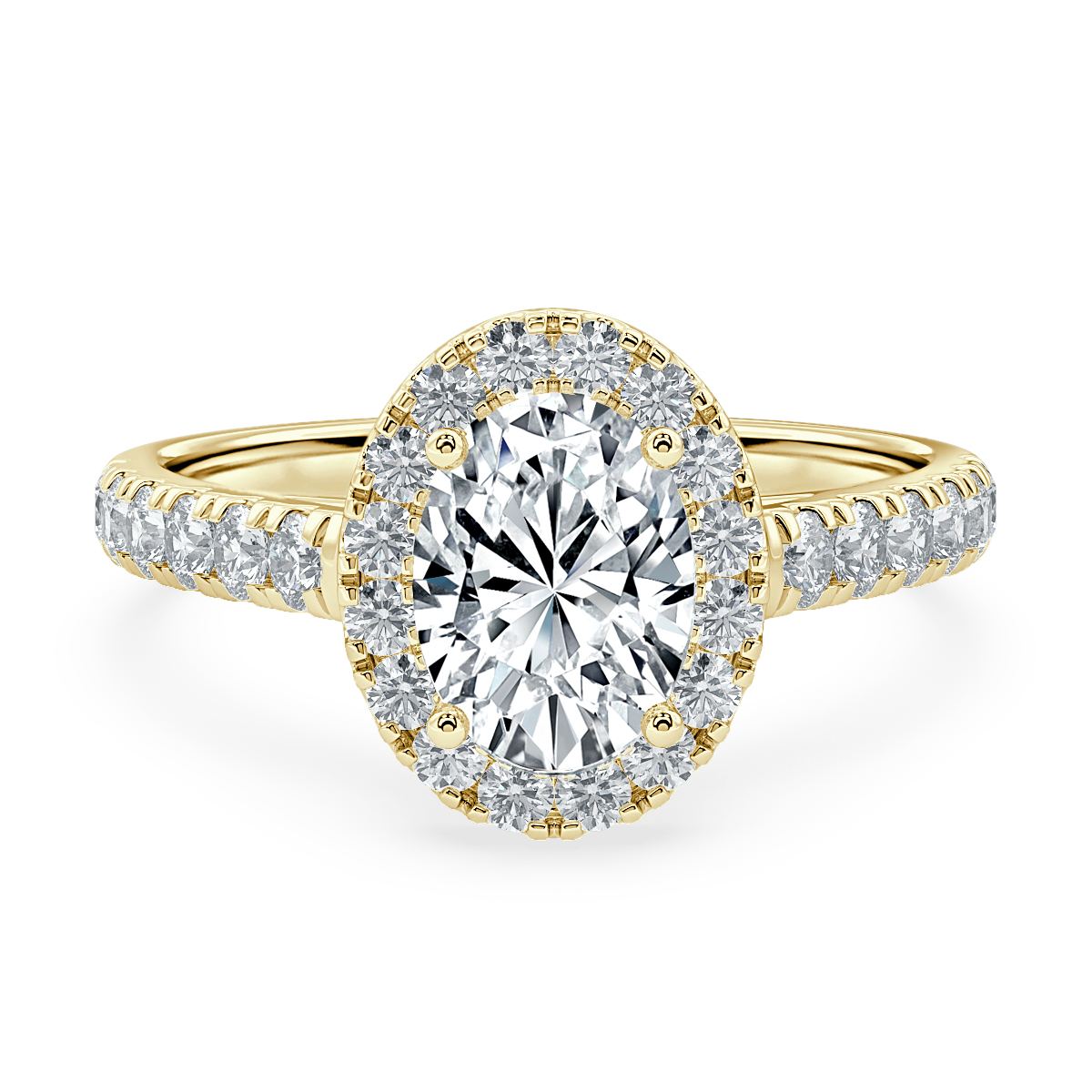Forever Oval Diamond Halo Engagement Ring