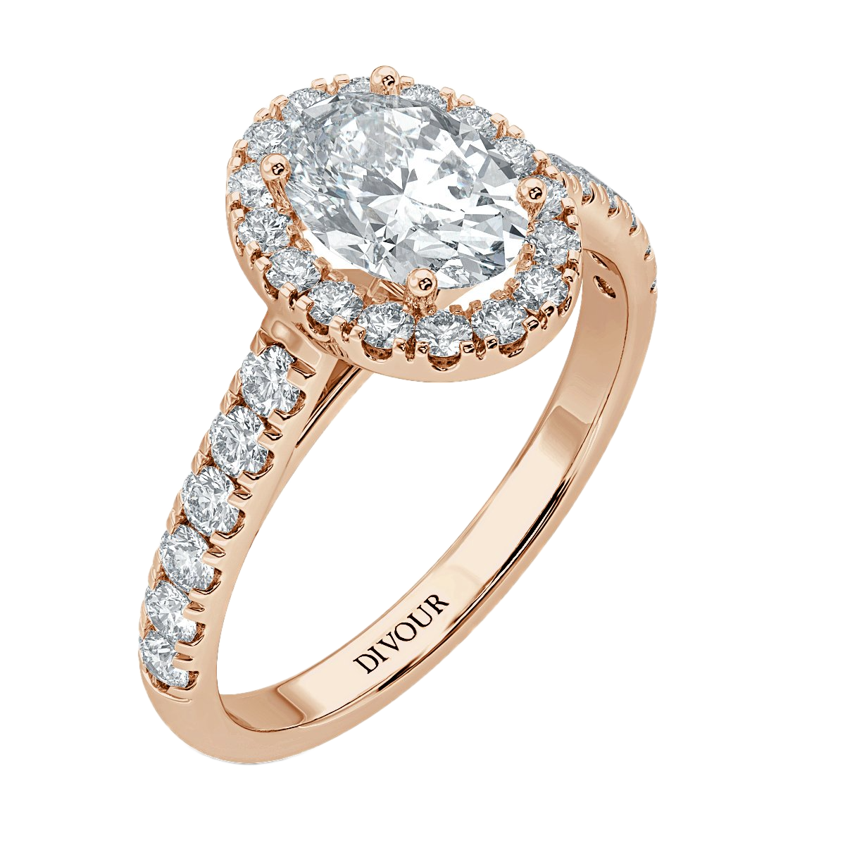 Forever Oval Diamond Halo Engagement Ring