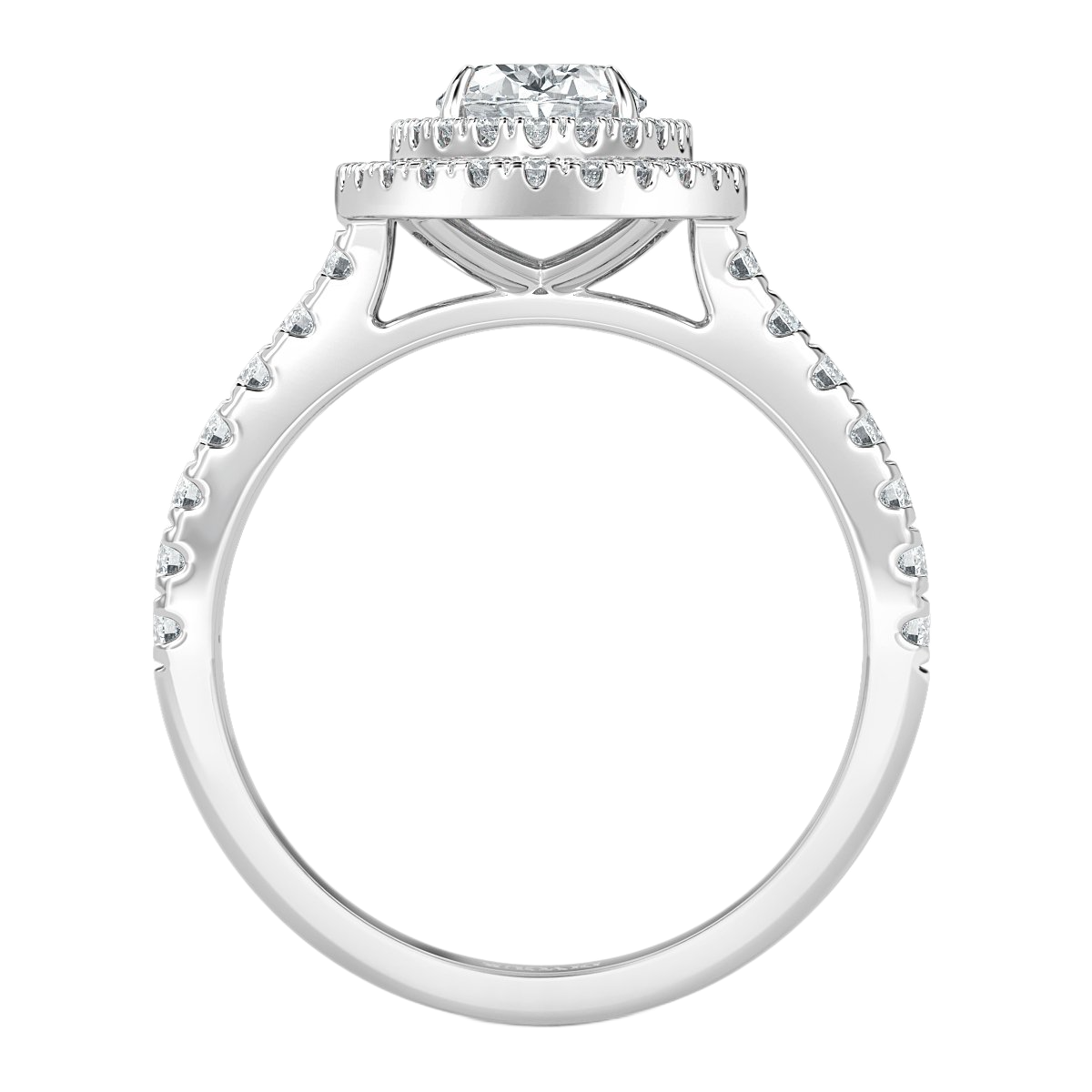 Grande Oval Diamond Double Halo Ring