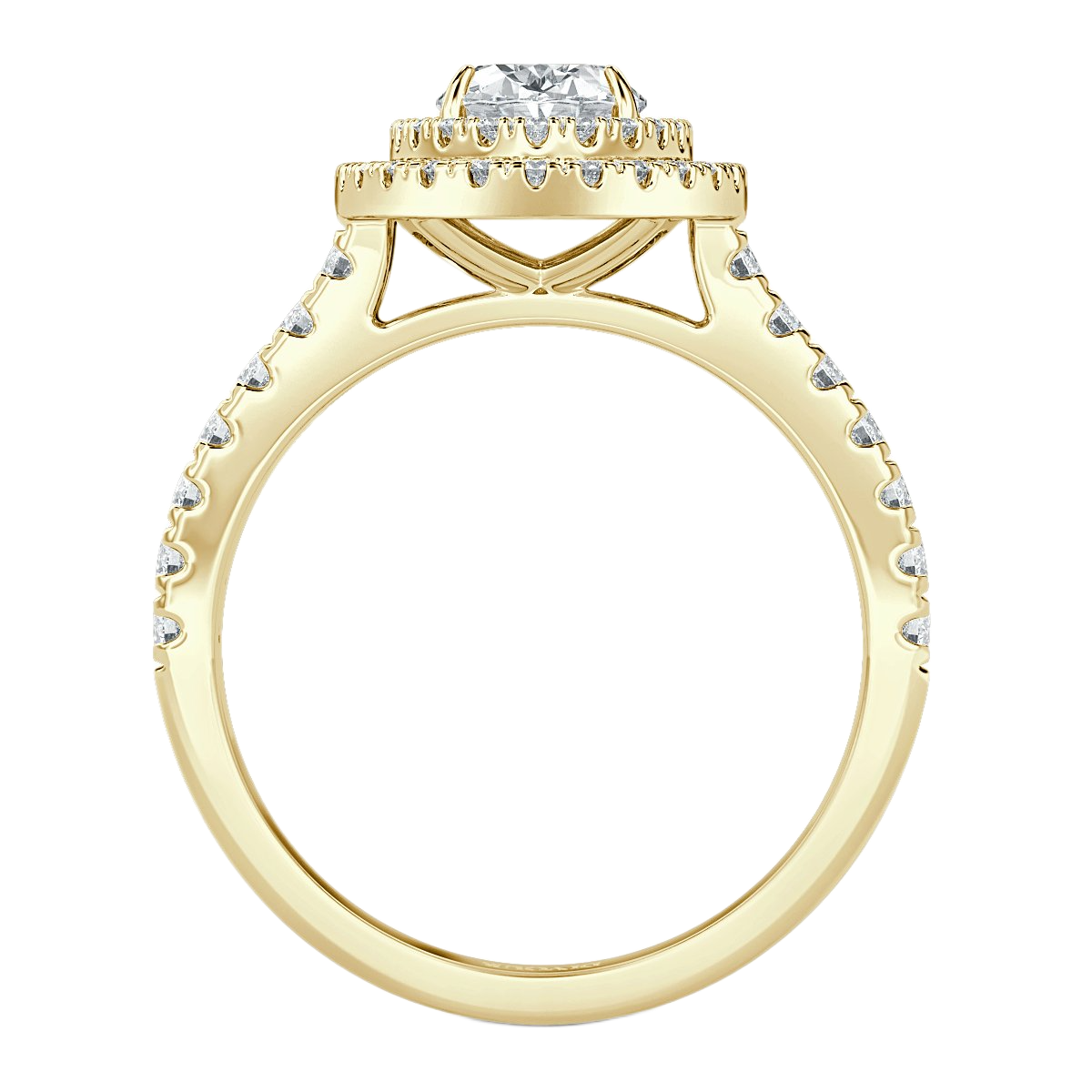 Grande Oval Diamond Double Halo Ring