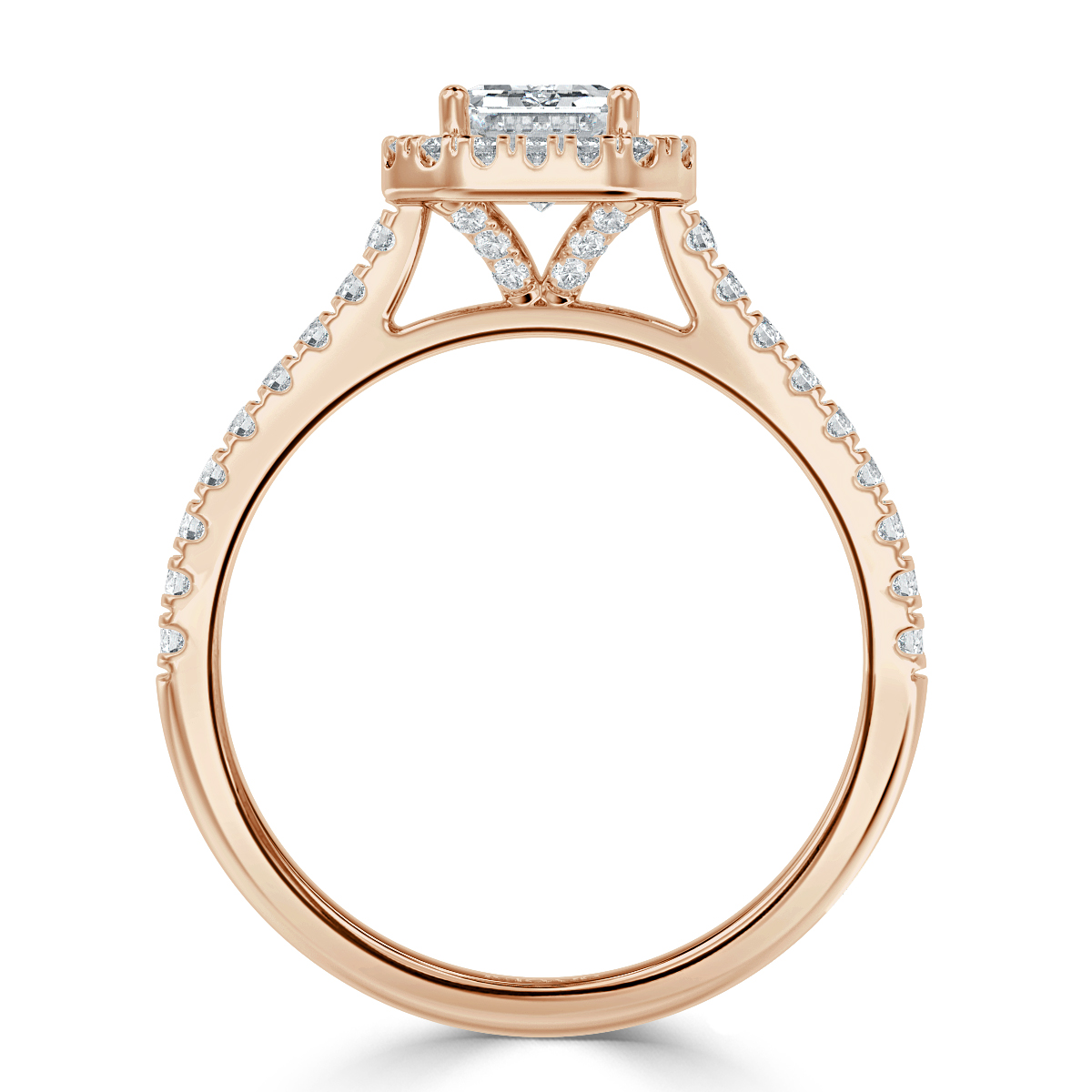 Forever Emerald Diamond Halo Engagement Ring