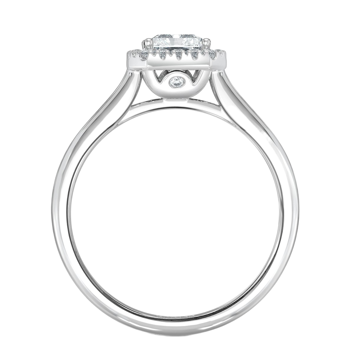 Classic Radiant Diamond Halo Engagement Ring