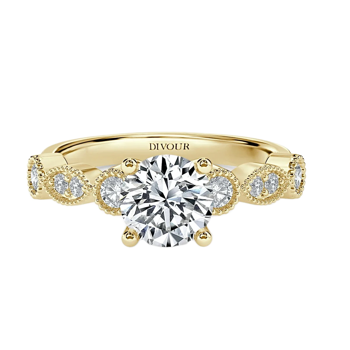 Victorian Round Diamond Vintage  Engagement Ring
