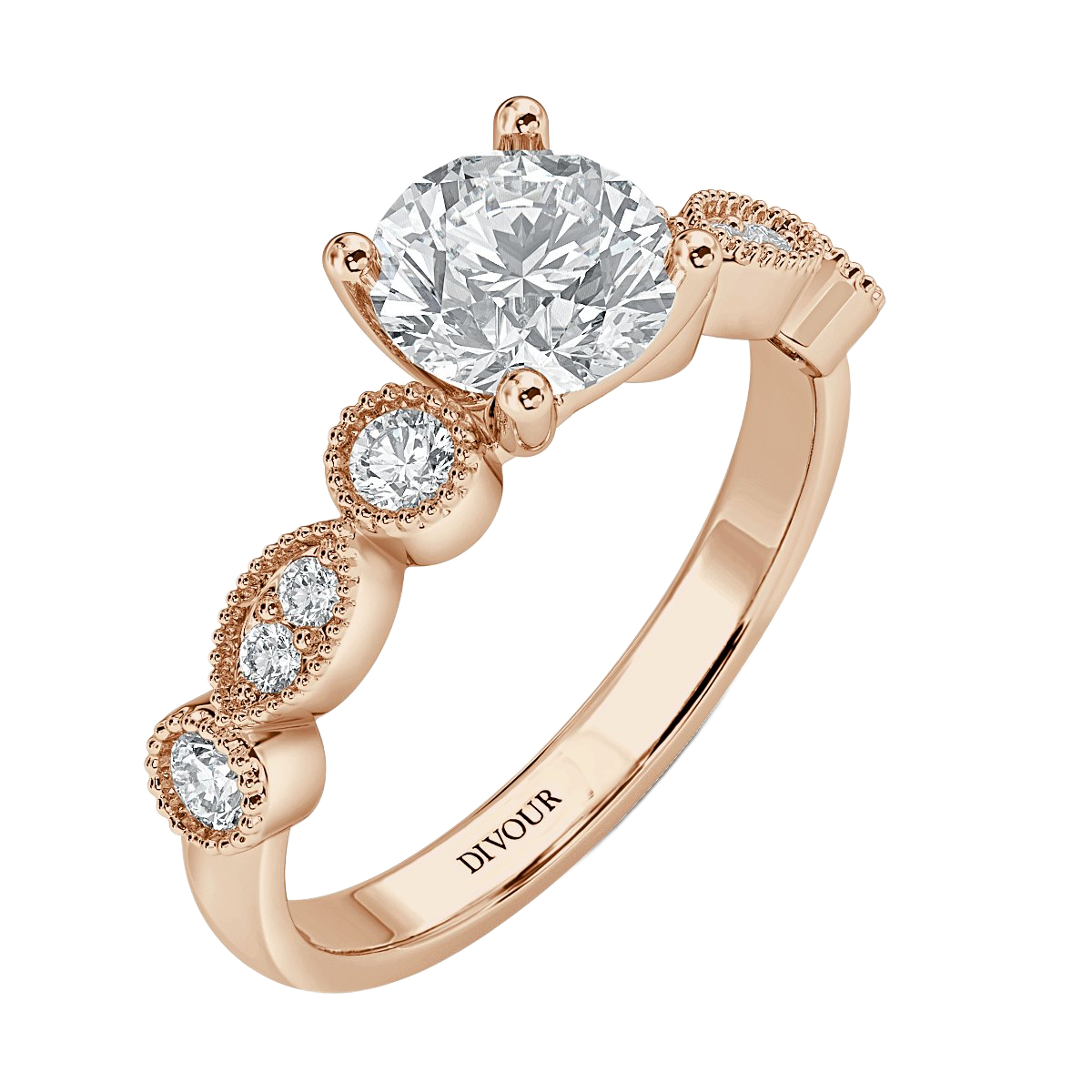 Victorian Round Diamond Vintage  Engagement Ring
