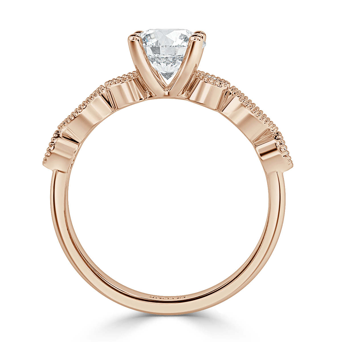 Victorian Round Diamond Vintage  Engagement Ring