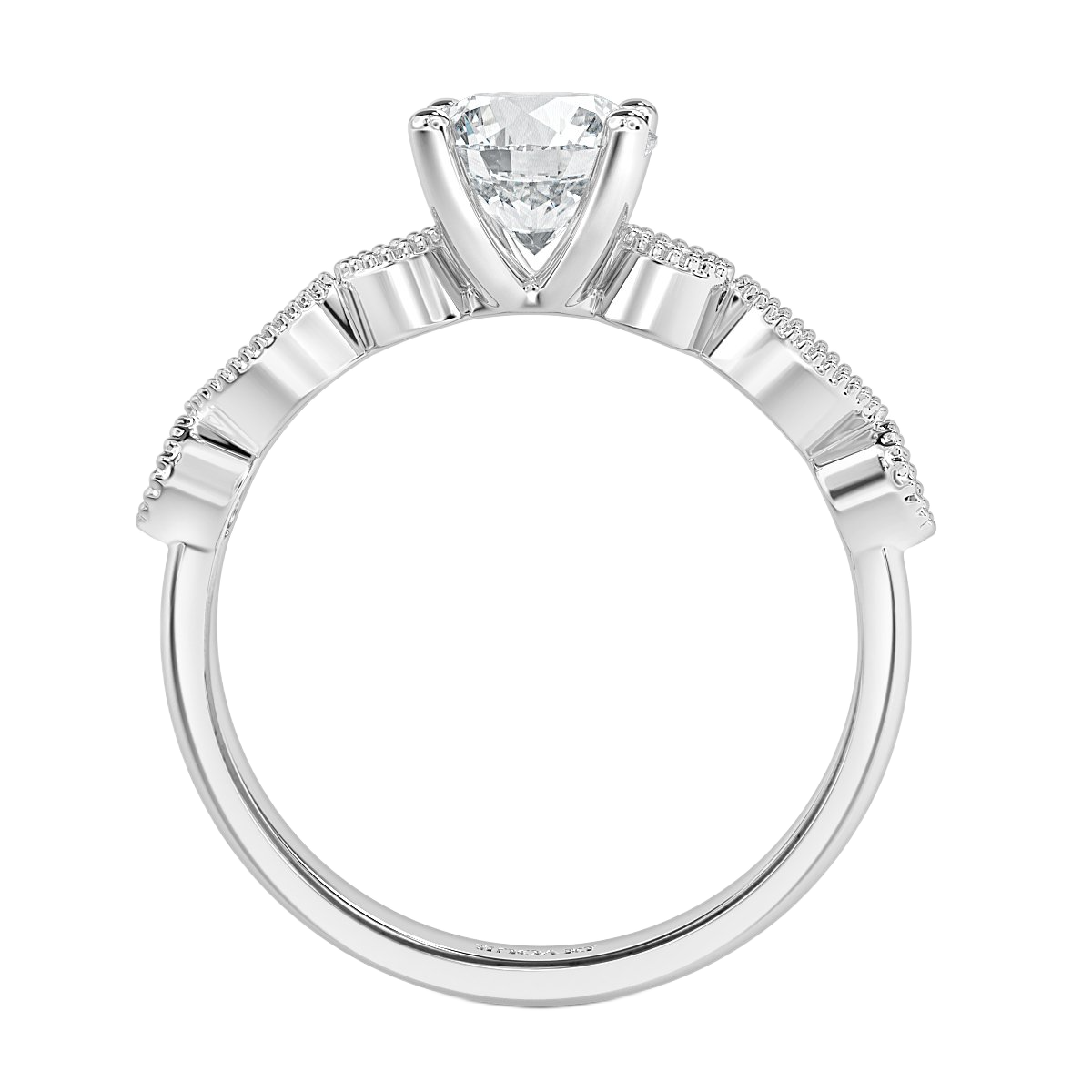 Victorian Round Diamond Vintage  Engagement Ring