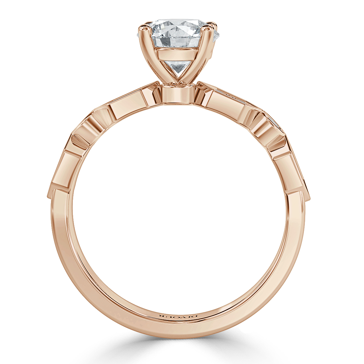 ROMA Round Diamond Vintage Engagement Ring