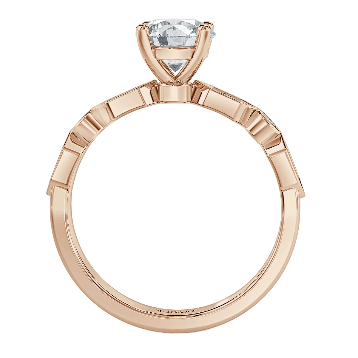 ROMA Round Diamond Vintage Engagement Ring