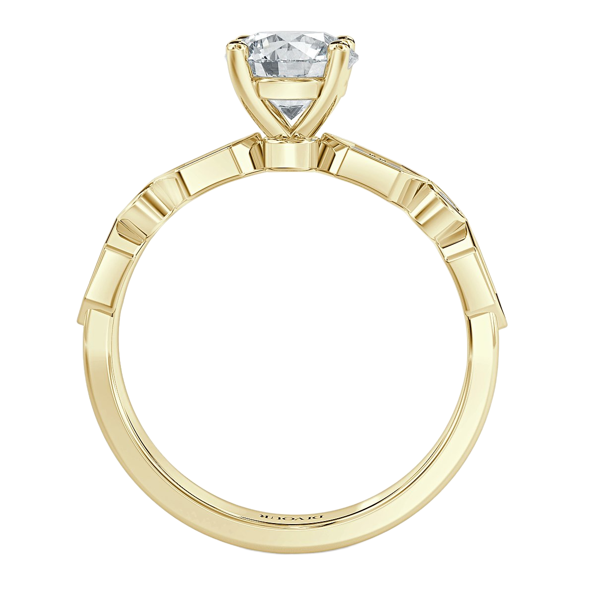 ROMA Round Diamond Vintage Engagement Ring