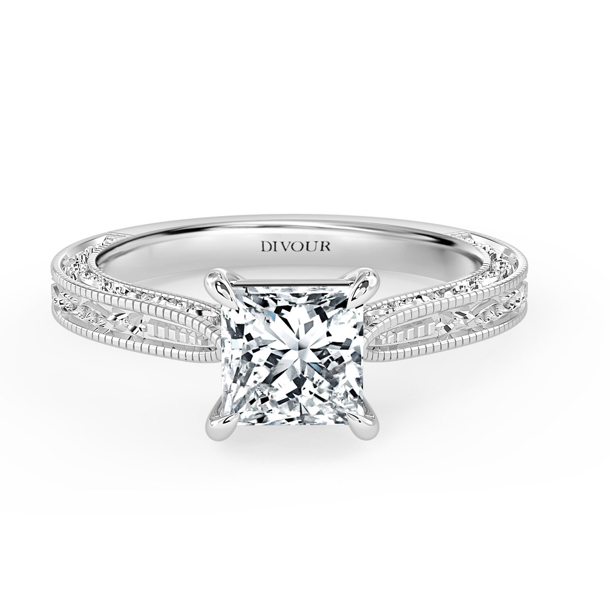 Art Deco Princess Vintage Engagement Ring