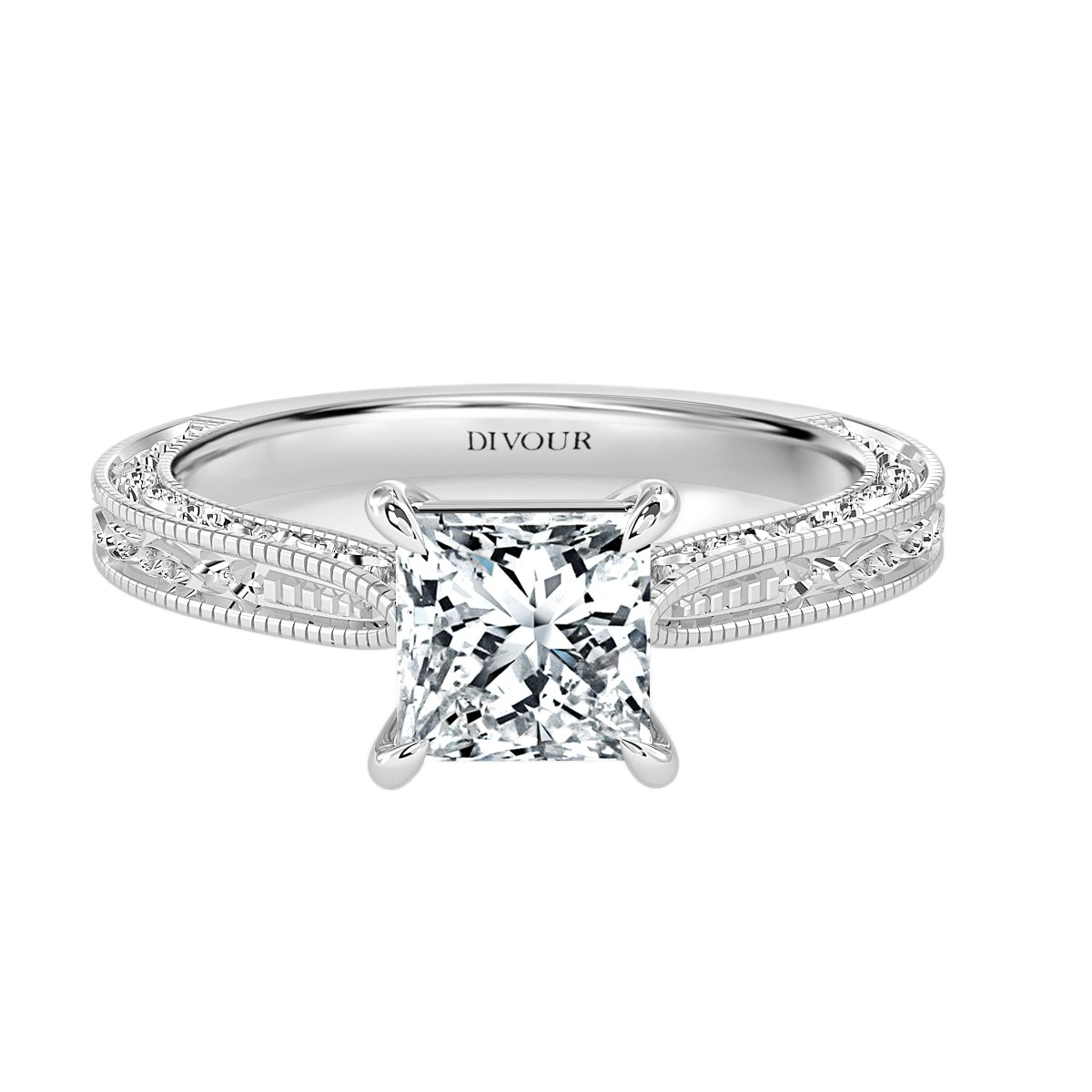 Art Deco Princess Vintage Engagement Ring