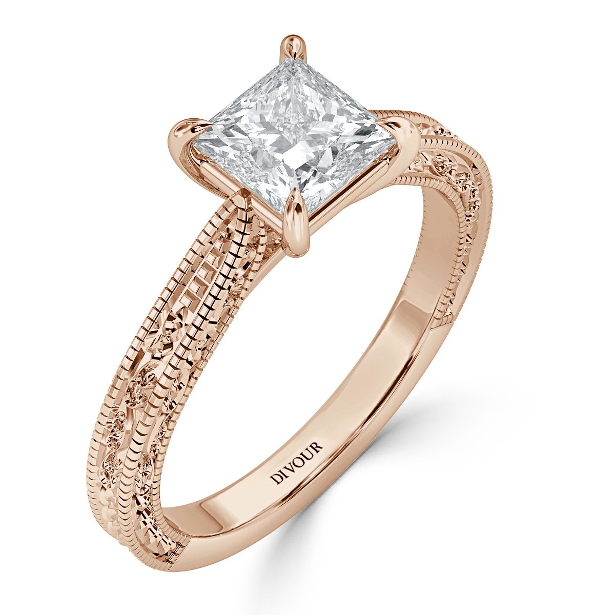Art Deco Princess Vintage Engagement Ring