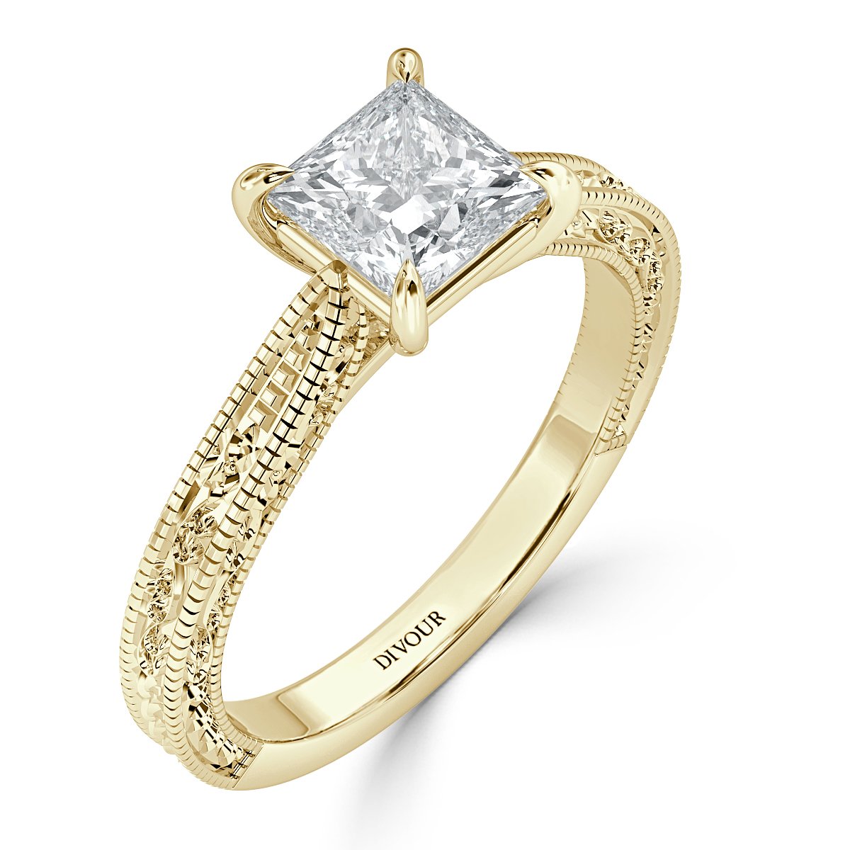 Art Deco Princess Vintage Engagement Ring