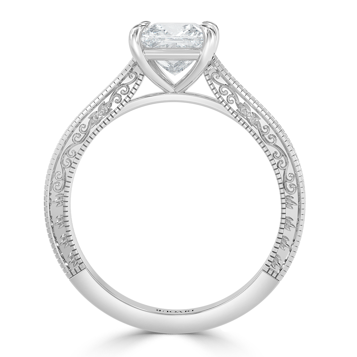 Art Deco Princess Vintage Engagement Ring