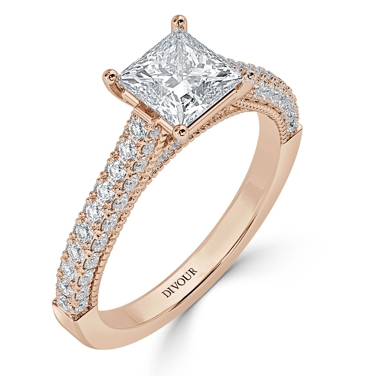 Edward - Princess Diamond  Vintage Engagement Ring