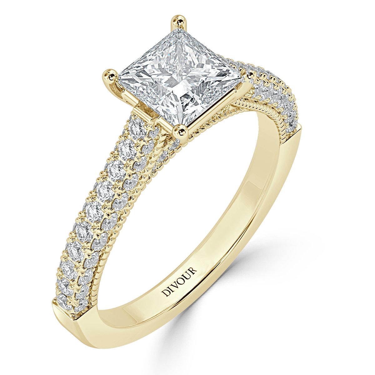 Edward - Princess Diamond  Vintage Engagement Ring