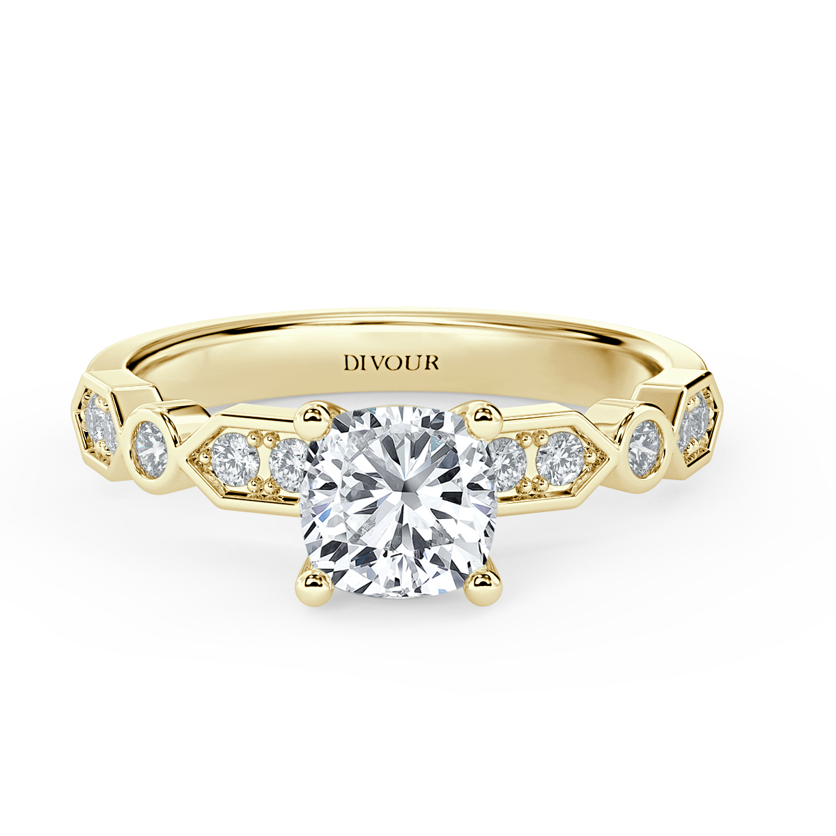 ROMA Cushion Diamond Vintage Engagement Ring