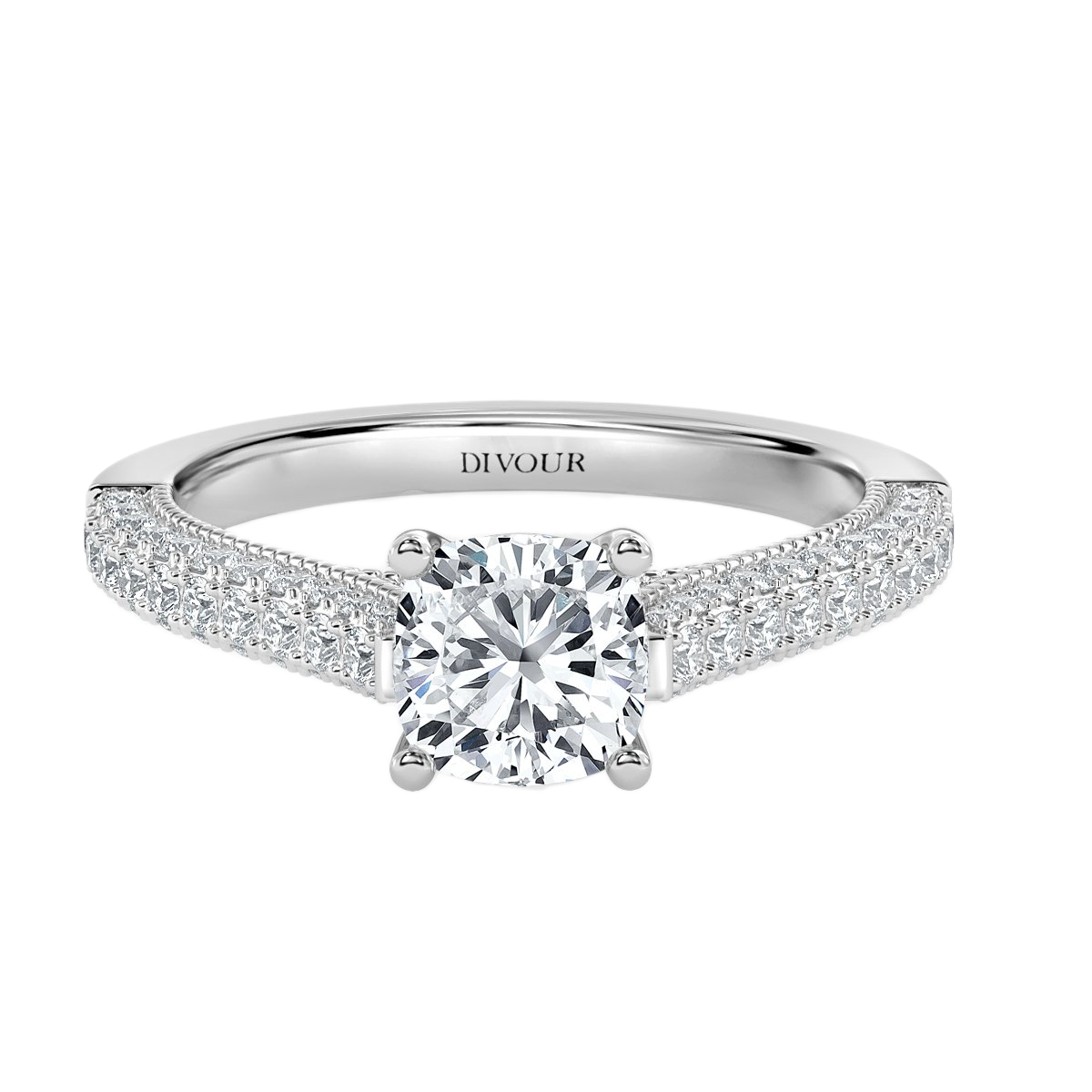 Edward - Cushion Diamond  Vintage Engagement Ring