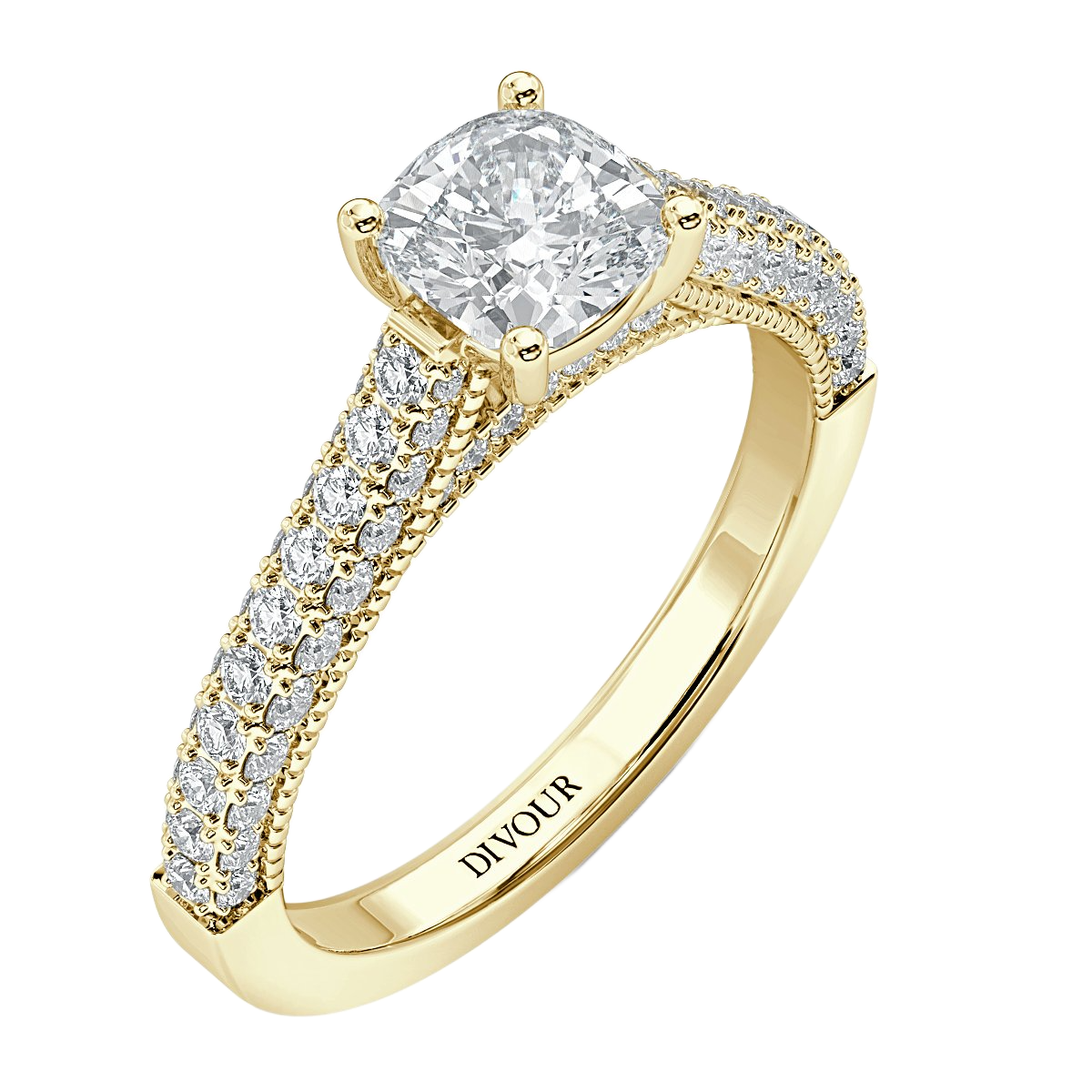 Edward - Cushion Diamond  Vintage Engagement Ring