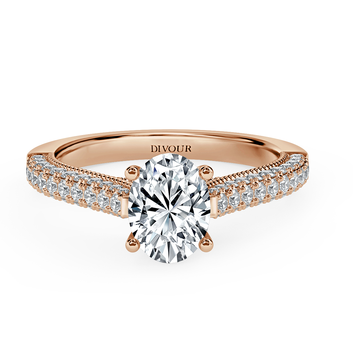 Edward - Oval Diamond  Vintage Engagement Ring