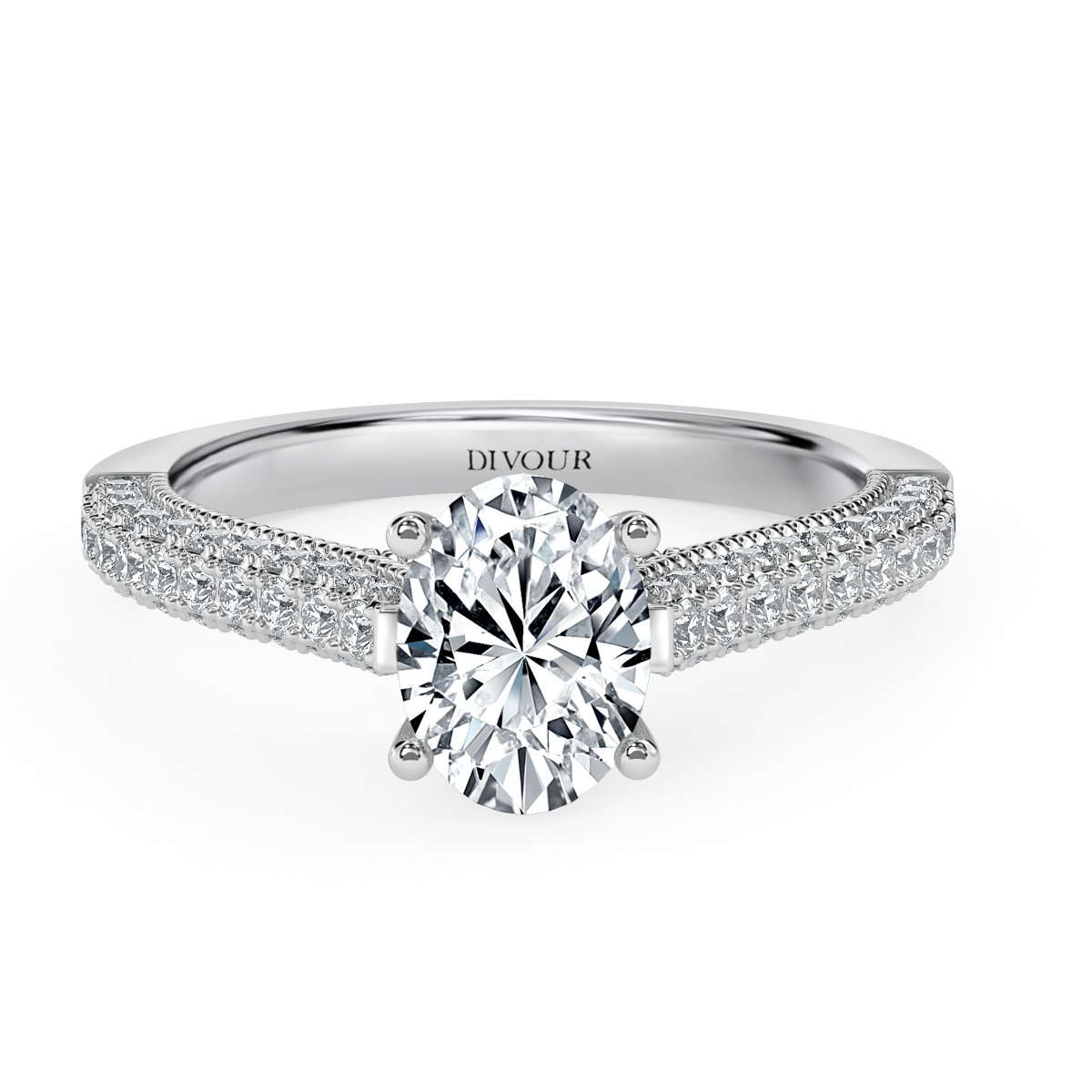 Edward - Oval Diamond  Vintage Engagement Ring