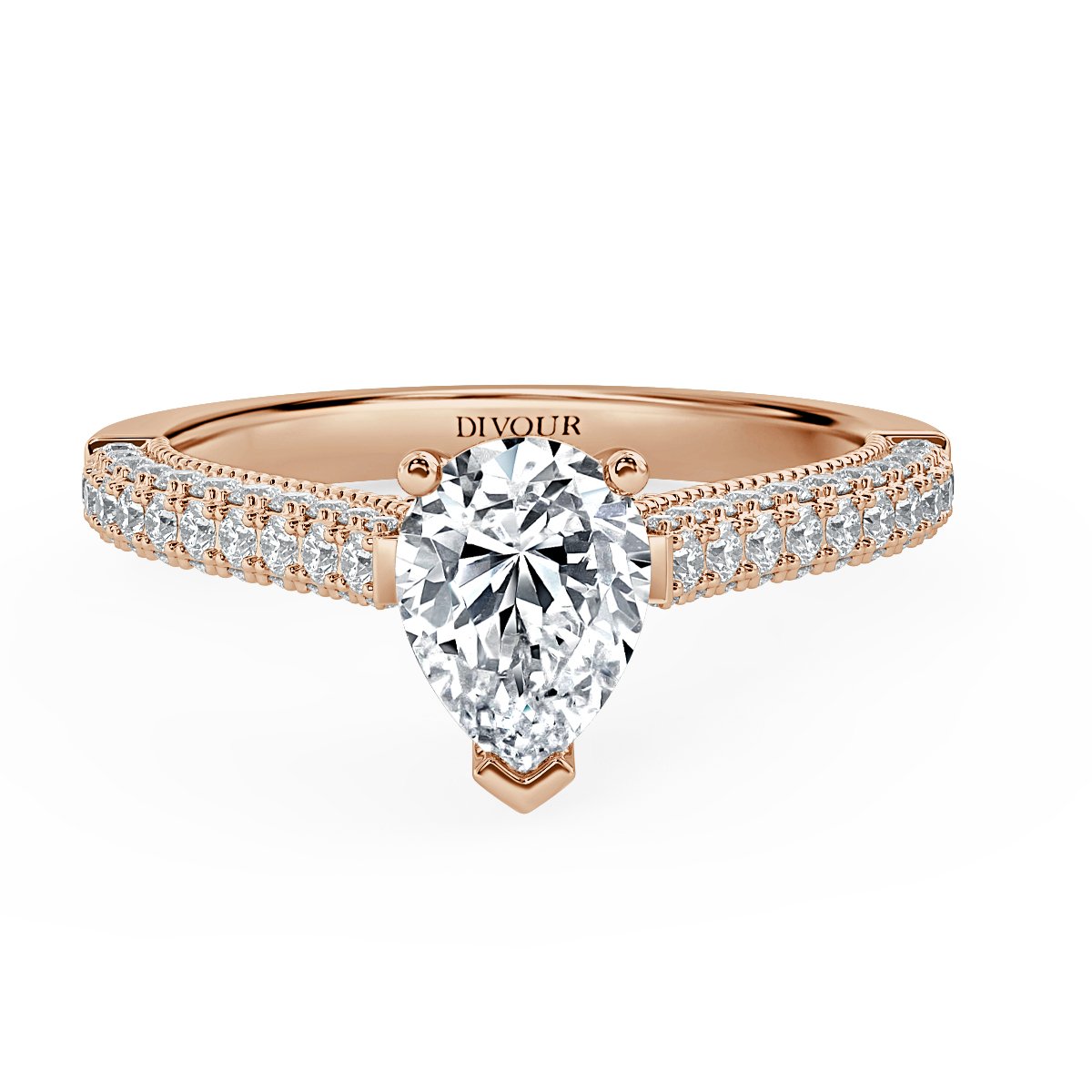 Edward - Pear Diamond  Vintage Engagement Ring