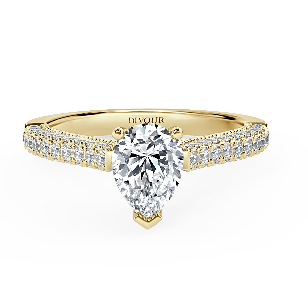 Edward - Pear Diamond  Vintage Engagement Ring